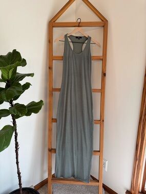Lulu's Olive Ribbed Tank Maxi Dress